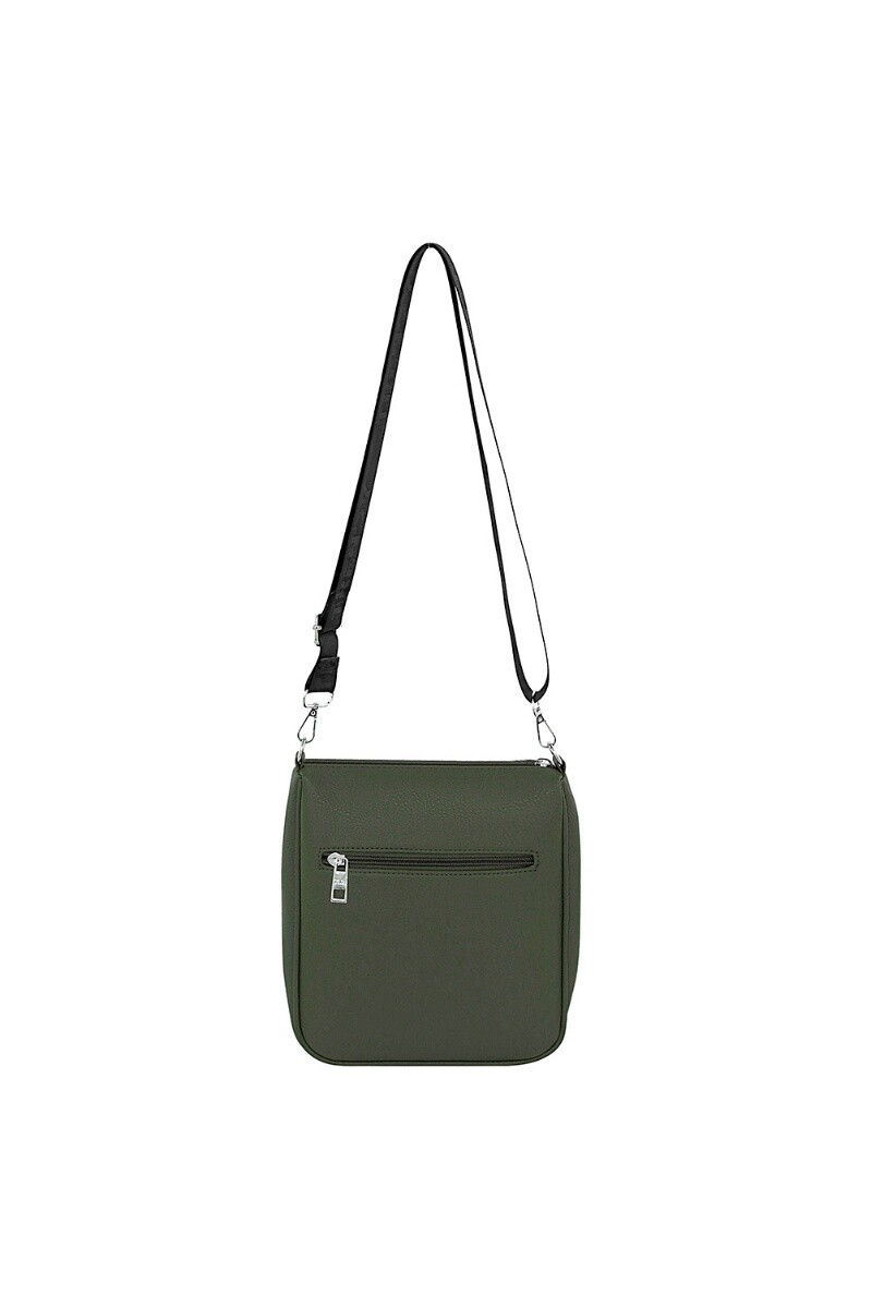 Bandolera con bolsillo frontal Verde
