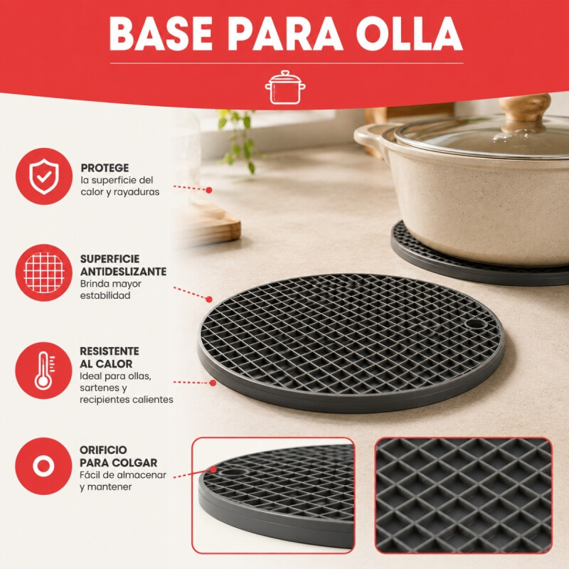 Base para olla GRIS