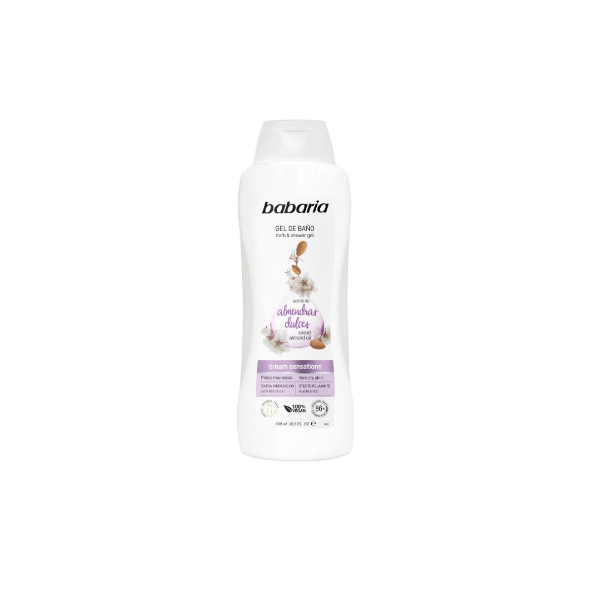 Gel de baño Babaria x 600 ml - Almendras Dulces 