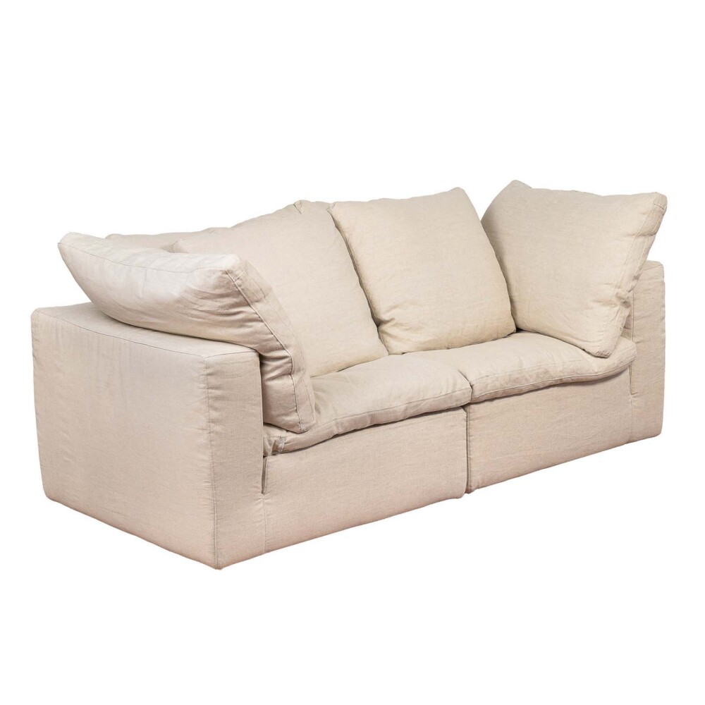 SOFÁ C/FUNDAS DESMONTABLES 3 CUERPOS TELA NATURAL-BEIGE STRATA BEIGE
