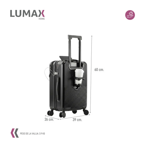 Valija rigida Lumax Sapporo con portavaso Negro