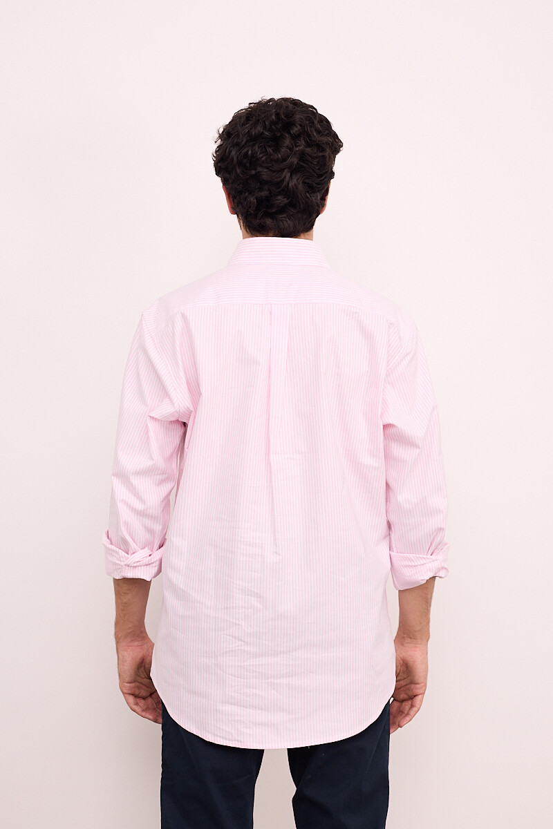 Camisa Rayada Brixton Oxford Pink Stripes