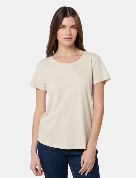 REMERA LISA Beige