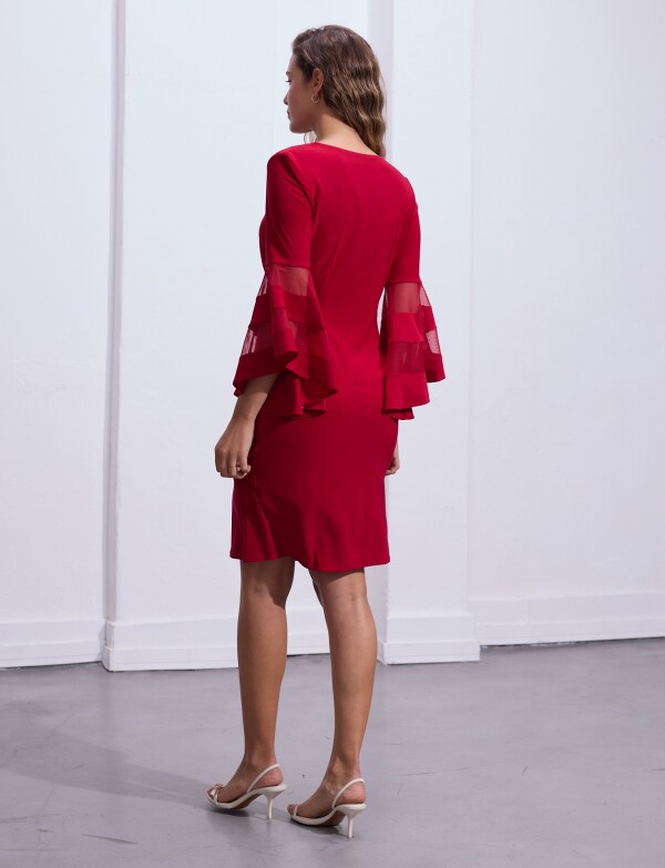 Vestido Noche Broche ROJO