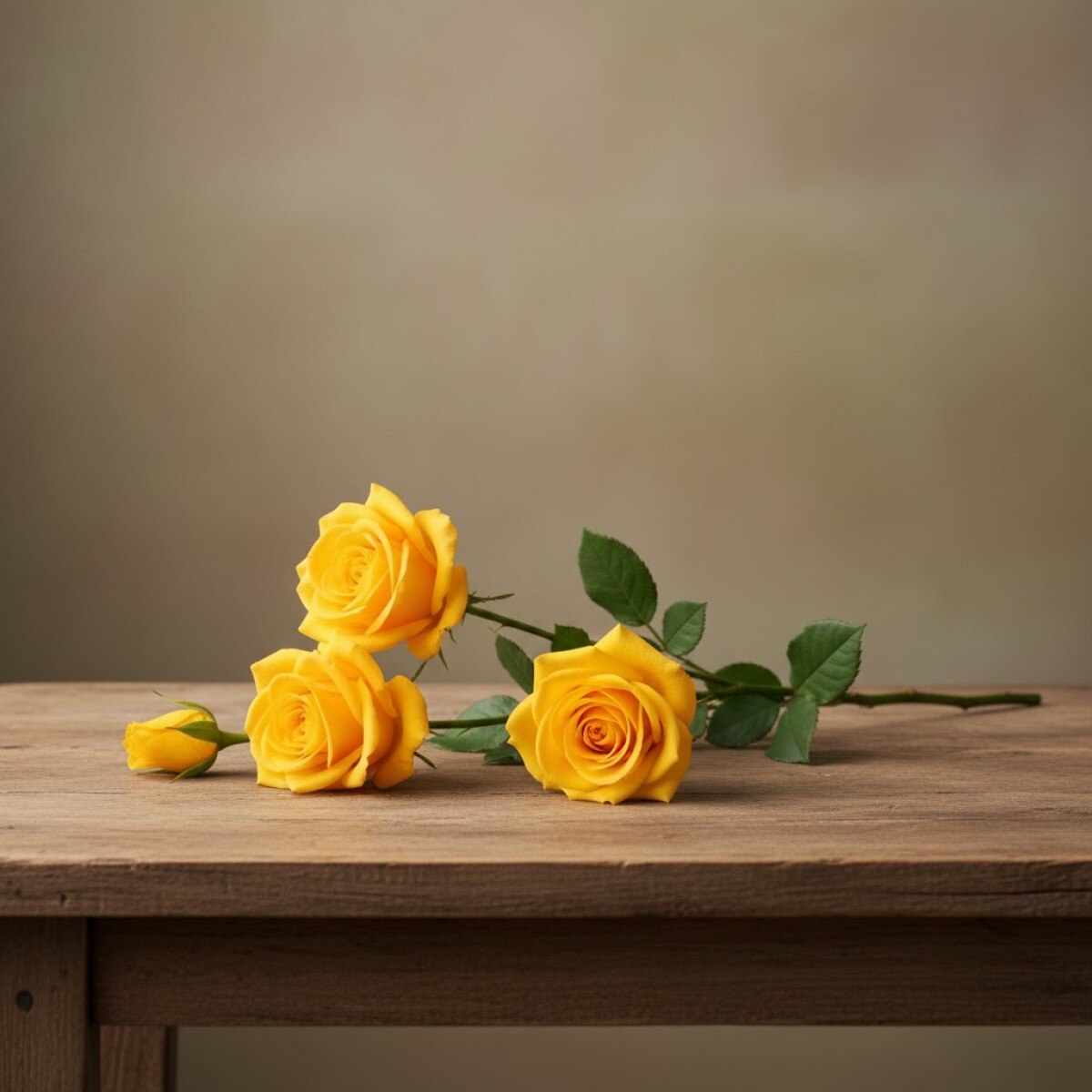 Rama de Rosas Amarillas 