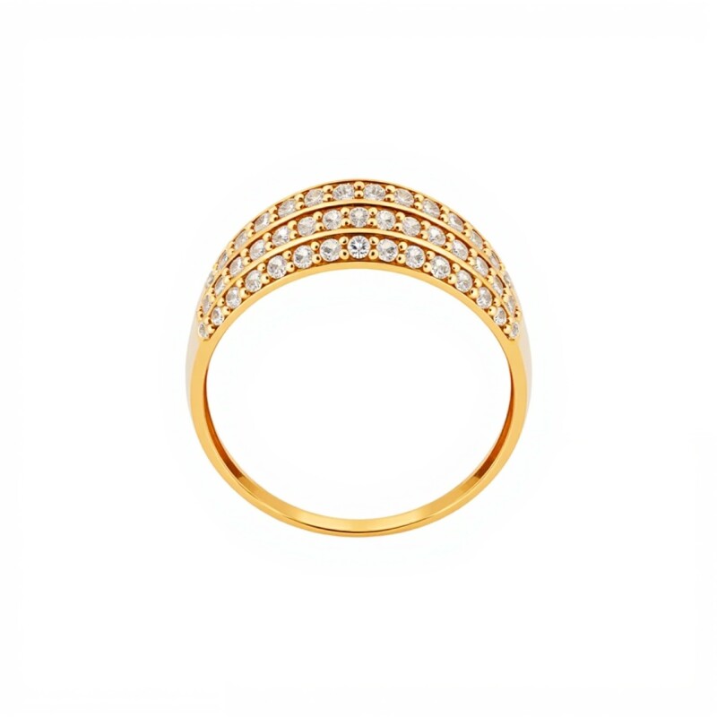 Anillo Tiara-Oro bajo-Piedras zirconias-AN8020 conpiedra