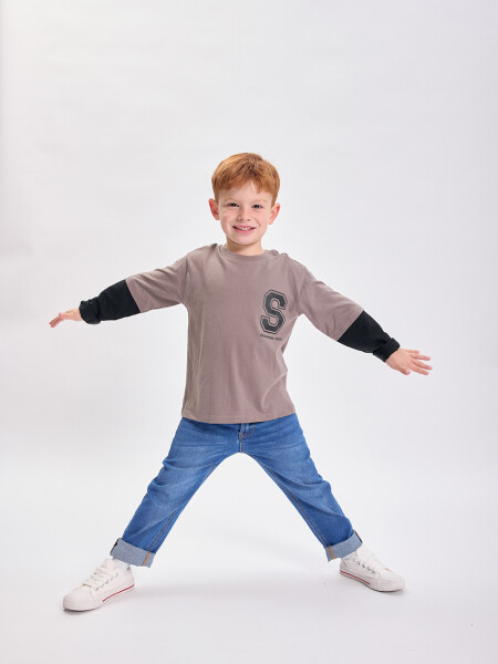 Remera doble manga Crudo