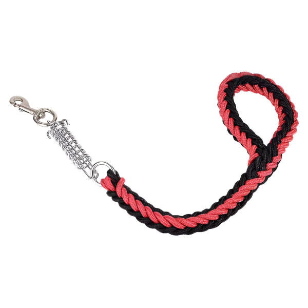 Correa Trenzada Reforzada Resorte Mosqueton Anti Tiron Perro Variante Color Rojo