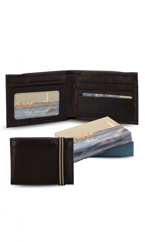 BILLETERA CUERO TROYA CHOCOLATE