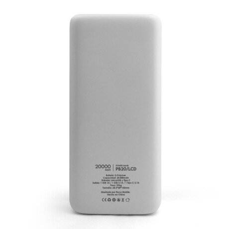 Power Bank ROCA PB20/LCD 20.000mAh Blanco Power Bank ROCA PB20/LCD 20.000mAh Blanco