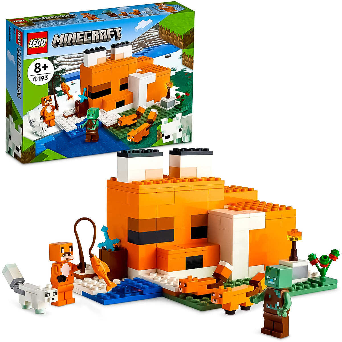 Lego Minecraft 21178 Juego La Logia Del Zorro 193pcs 