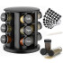 Especiero Giratorio 12 Frascos Vidrio Para Condimentos Cocina Acero Inoxidable Imback Negro Especiero Giratorio 12 Frascos Vidrio Para Condimentos Cocina Acero Inoxidable Imback Negro