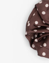 Skunzies Estampados Maxi Scrunchie Lunares - Marron Chocolate