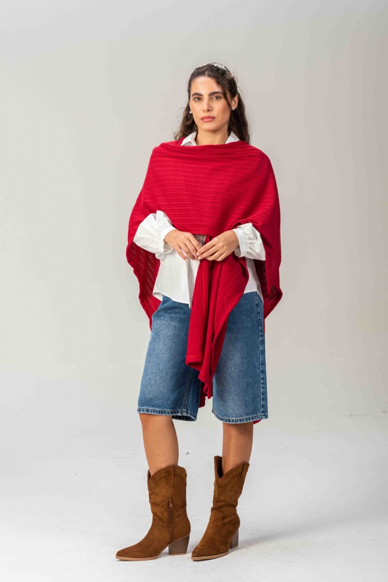 Ruana Abazo - Rojo 