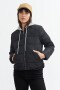 Campera capitoneada capucha en contraste - Mujer NEGRO