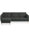Sofá AAARHUS chaise longue tela gris osc Sofá AAARHUS chaise longue tela gris osc