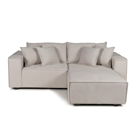 Sofá Modular Maia (3 módulos) - Tela Microfibra 12073 (Greige)