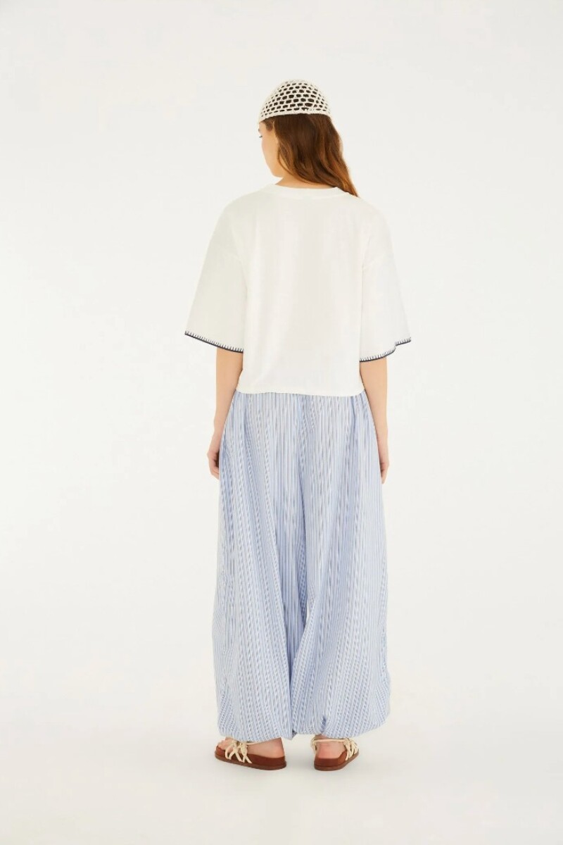 PANTALON RELAXED Celeste