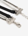 Collares Cortos Color Collares Cortos Black - Plateado Rodio