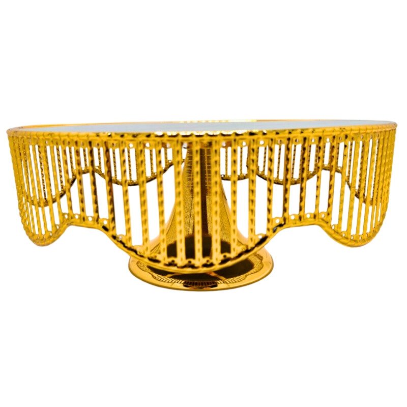 Soporte De Torta Dorado de 30x12cm Soporte De Torta Dorado de 30x12cm