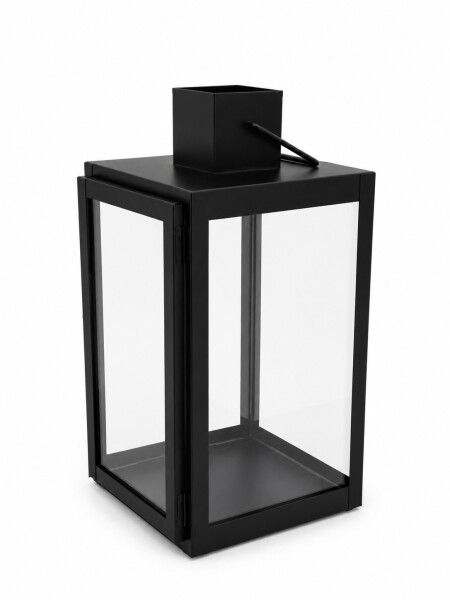 FANAL DE METAL CON VIDRIO NEGRO
