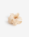 Broche Flores Broche Acrílico Flor Hawaiana - Blanco Crudo