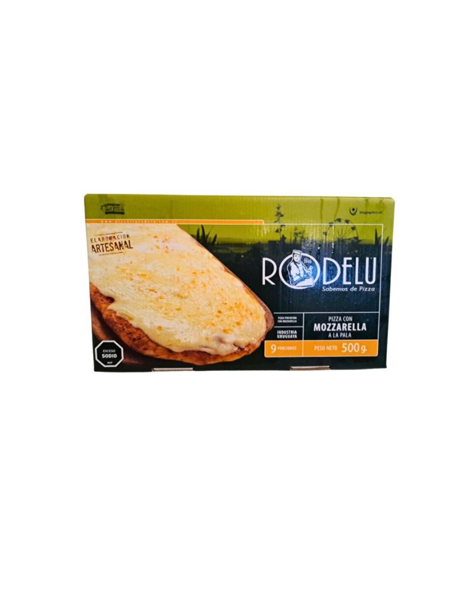 PIZZA CON MUZZARELLA RECTANGULAR 18 PORCIONES RODELU 