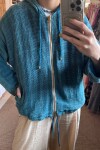 Campera agua reversible Azul petróleo