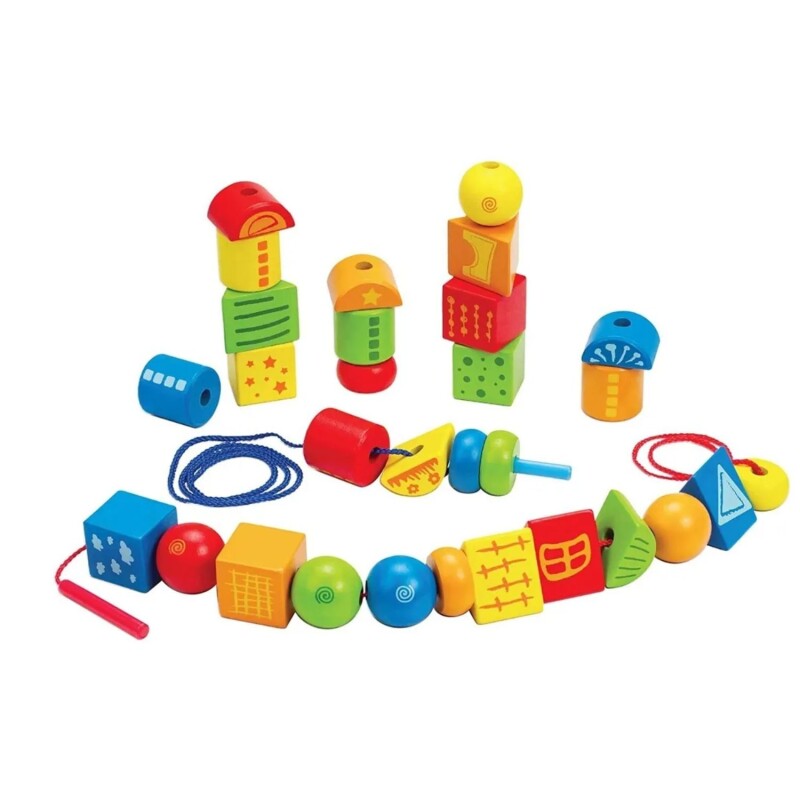 Juego Cordones Creativos Hape Con Bloques Juego Cordones Creativos Hape Con Bloques