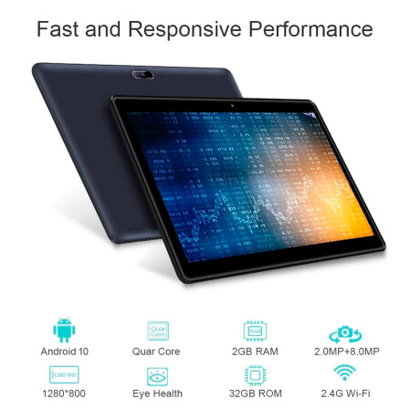 Pritom - Tablet M10 - 10,1" Multitáctil Ips. Octa Core. Android 10. Ram 2GB / Rom 64GB. 8MP+2MP. Wif 001
