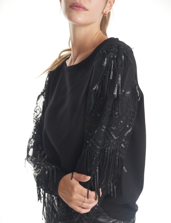 Buzo Lentejuelas NEGRO