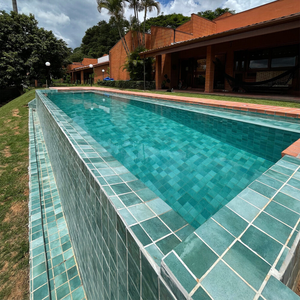 MOSAICO PARA PISCINAS NORONHA JADE MESH 7.5X7.5 CM Mosaico Para Piscinas Noronha Jade Mesh 7.5x7.5 Cm