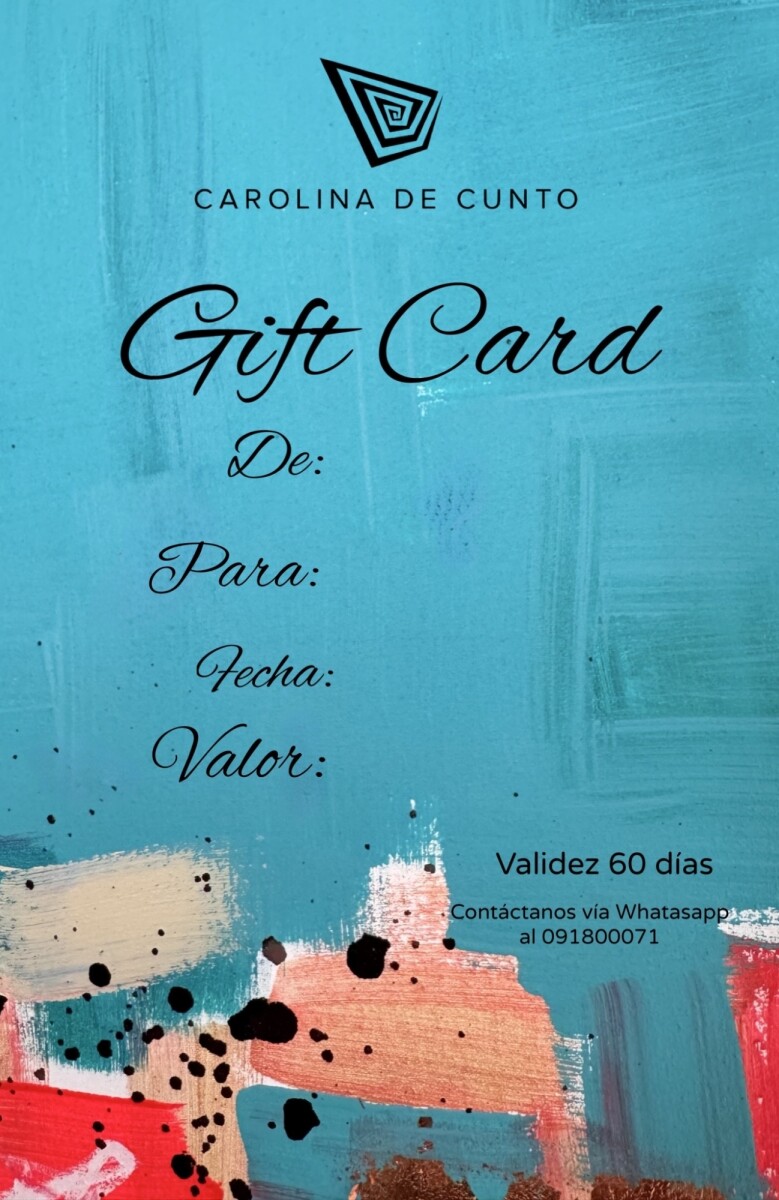 Gift Card / Voucher Regalo Valor $4000. El Valor Puede Personalizarse. 