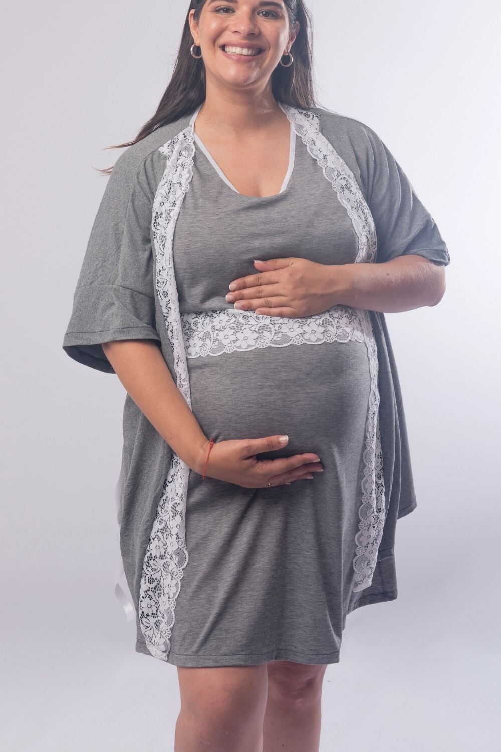 Bata Larga Tamara Gris Melange