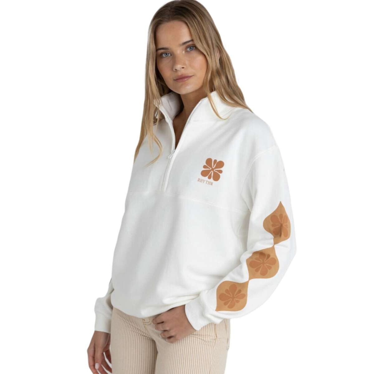 Buzo Rhythm Solitude 1/4 Zip - Blanco 