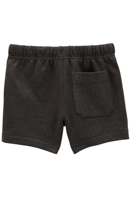 Short de algodón, con bolsillo trasero, gris oscuro Sin color