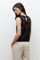 Top tejido crochet negro