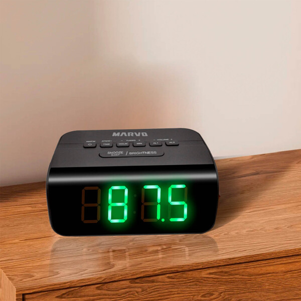 Despetador Reloj Radio Marvo Am Fm Control Brillo De Mesa Despetador Reloj Radio Marvo Am Fm Control Brillo De Mesa