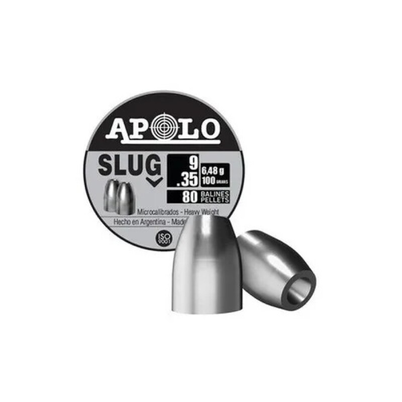 Chumbos Apolo Slug 9mm 80 Unidades 100 Grains Chumbos Apolo Slug 9mm 80 Unidades 100 Grains
