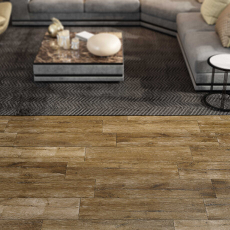 PORCELANATO PARA PISO Y PARED DE 24.5X100.7 EN MADERADO MADERAS MATE CON TEXTURA SERIE BELMONT PORCELLANATI GAMAS DE MARRON