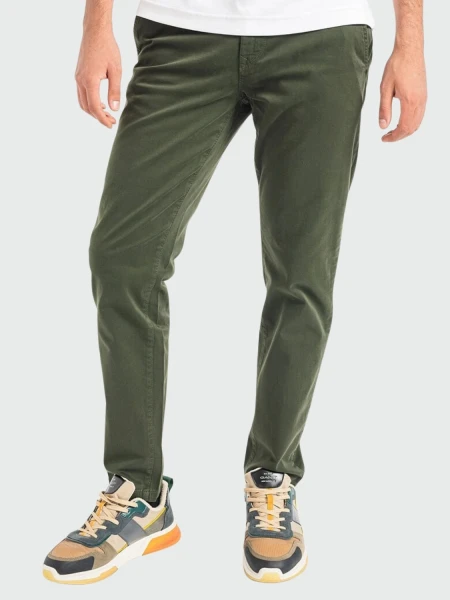 Hugo Boss -Pantalón casual de algodón, SCHINO-TABER Verde