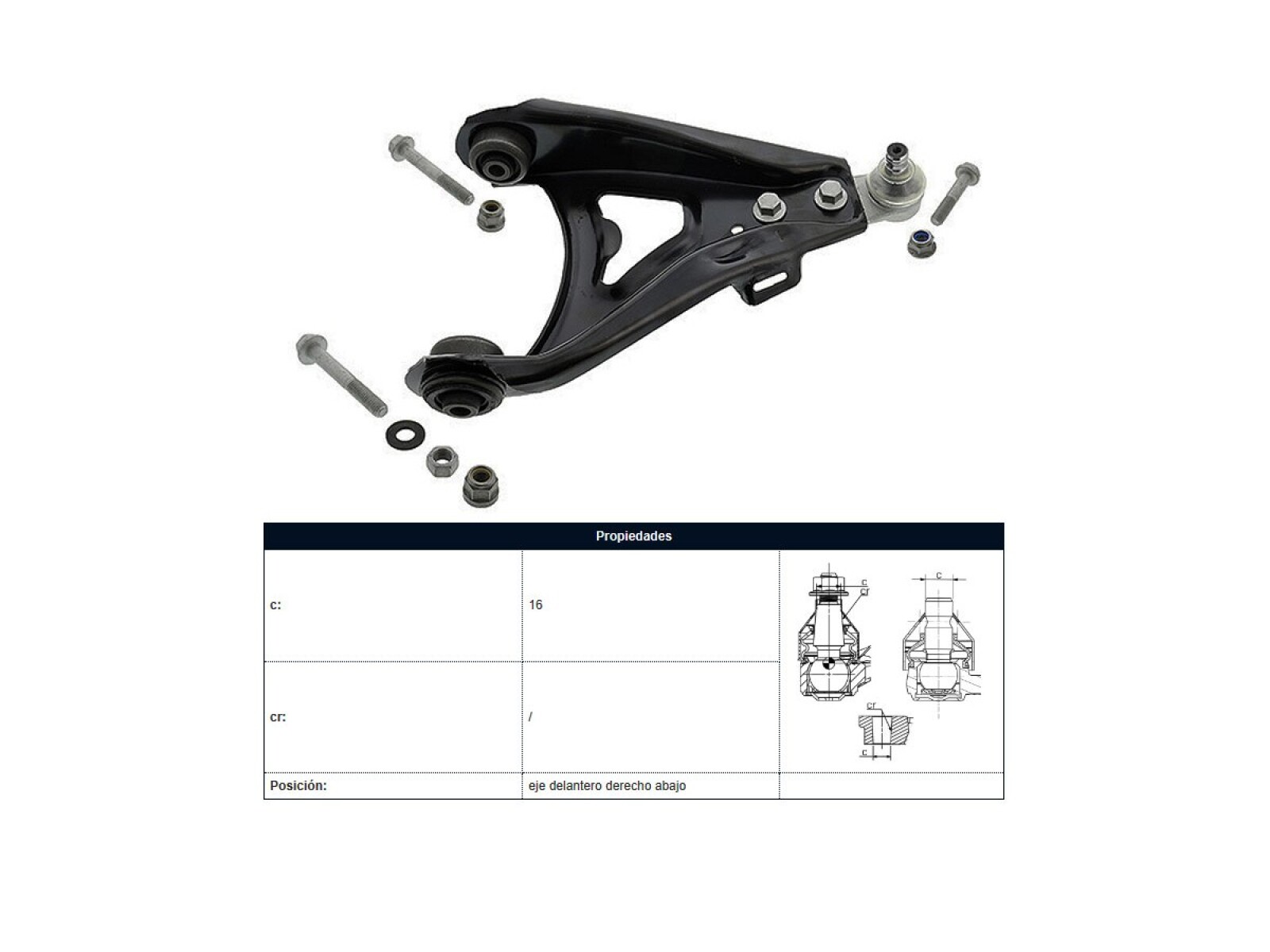 Parilla De Suspension Delantera Renault Megane/Scenic 96-01 Der 