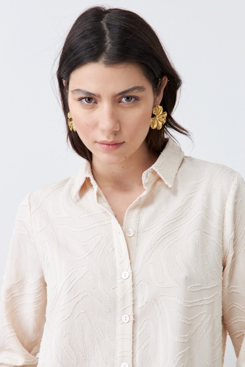 Camisa fantasía beige