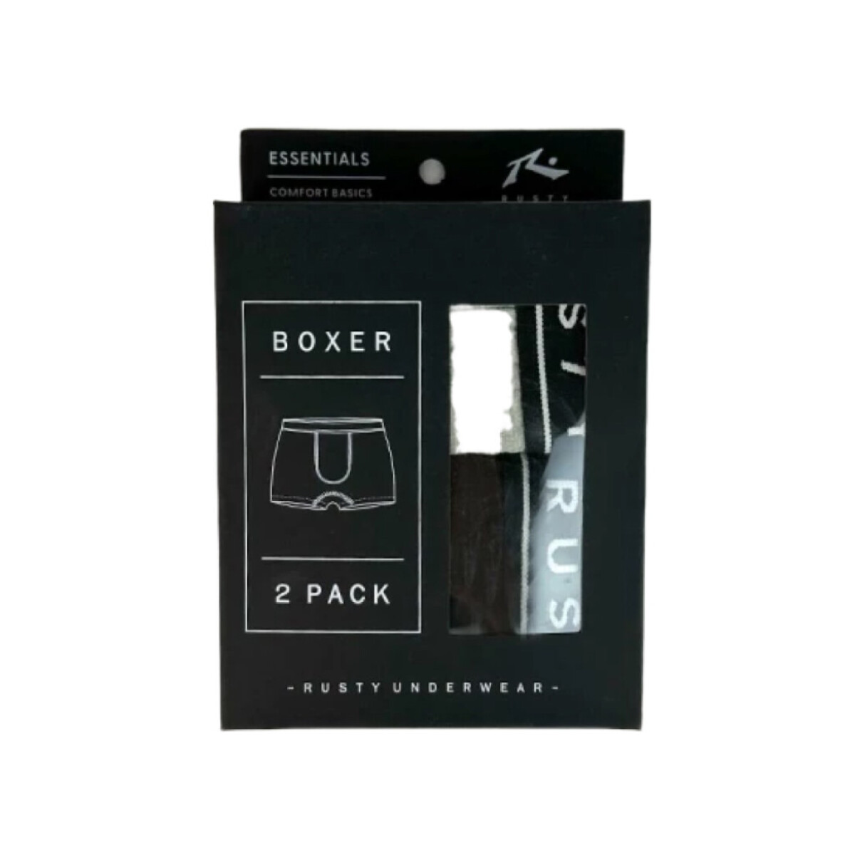 Boxer Rusty Trend Pack X2 - Gris/Negro 