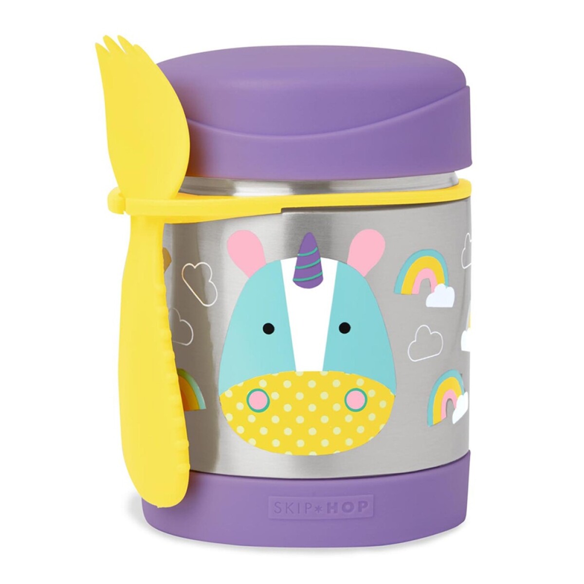 Tupper Térmico Infantil en Acero Inox con Cuchara Skip Hop - Unicornio 