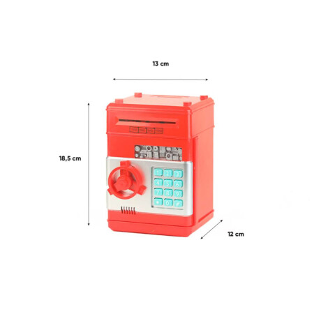 Alcancia Caja Fuerte Infantil Rojo