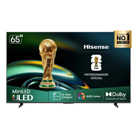 Smart Tv 65" Hisense Uled Miniled 4k Qled 65u6qv TV 65 HISENSE MINILED 65U6QV