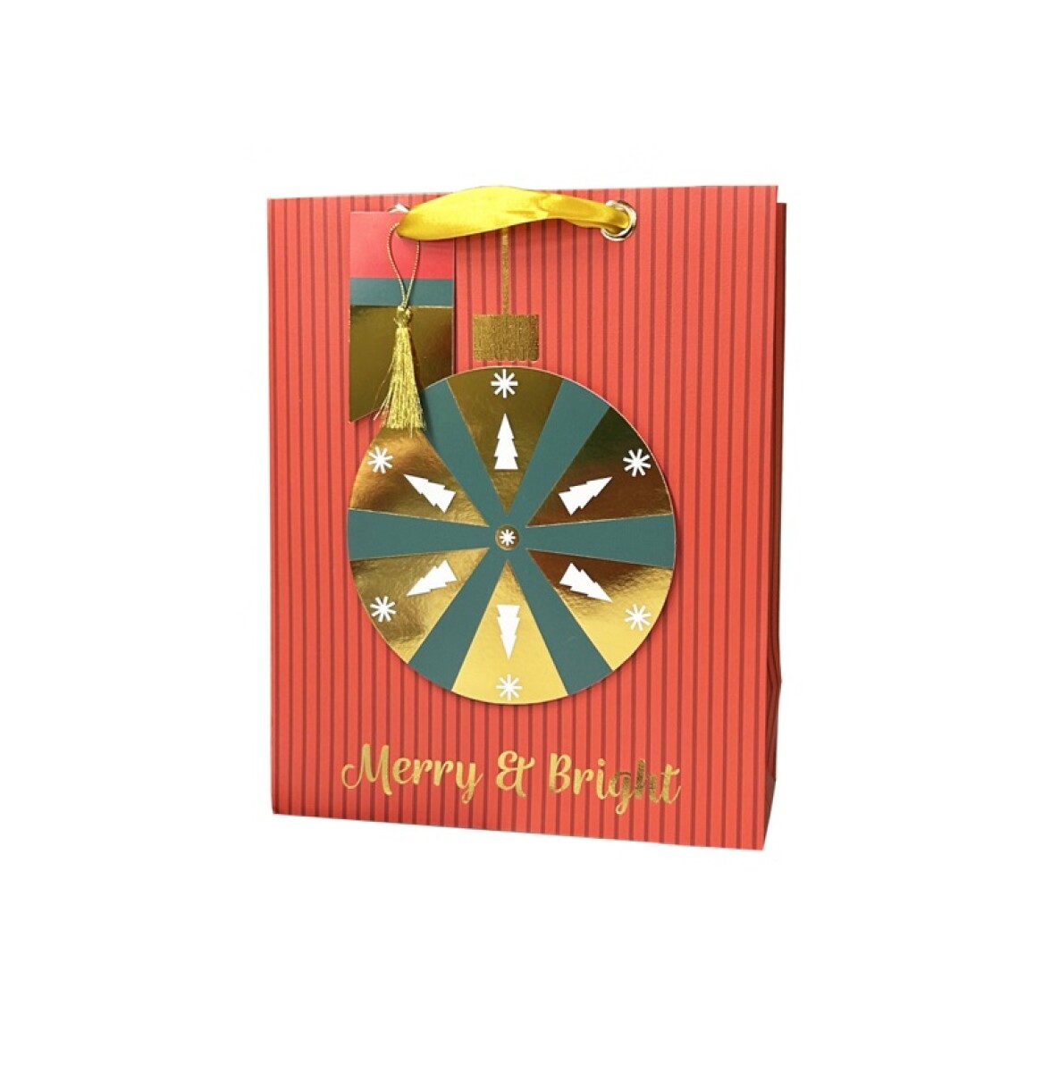 Bolsa de regalo navideña L - rojo 