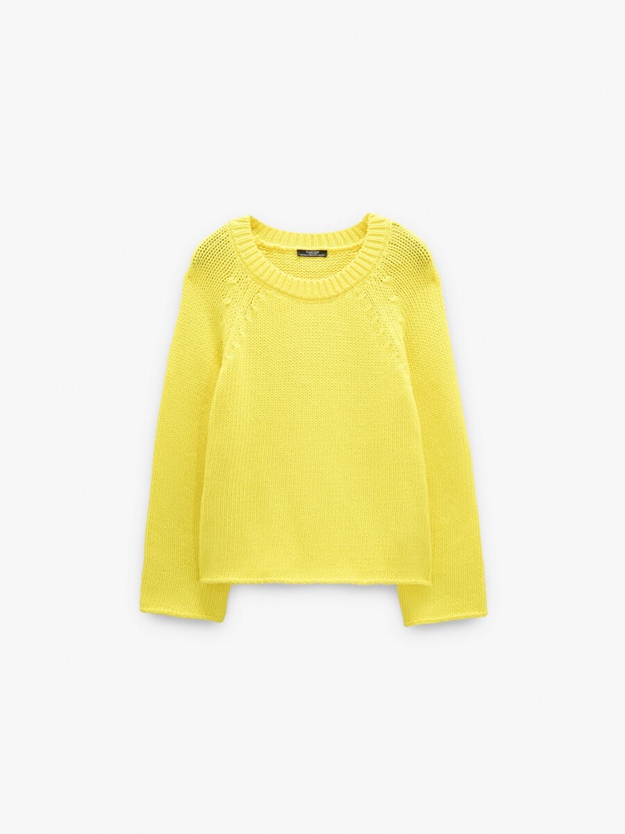 Jersey De Punto De Algodón amarillo