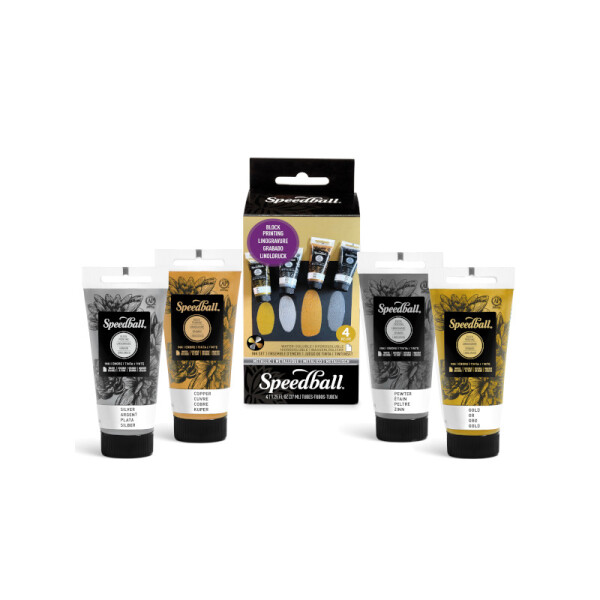 Kit de pinturas para grabado metalizado Única